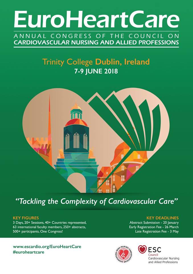 Izvješće o sudjelovanju na EuroHeartCare2018, Dublin, Irska